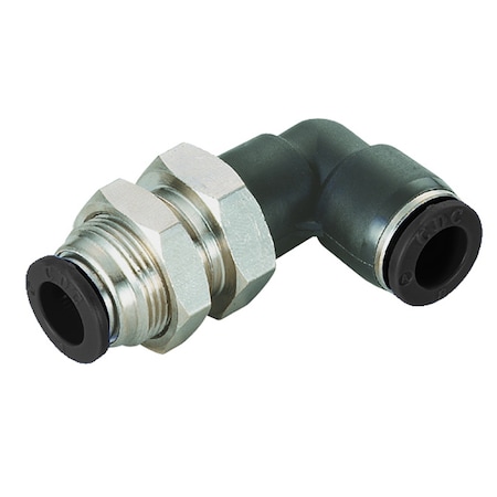 Technifit Fitting, PTC, Bulkhead Union Elbow, 1/4" Tube PLM1/4